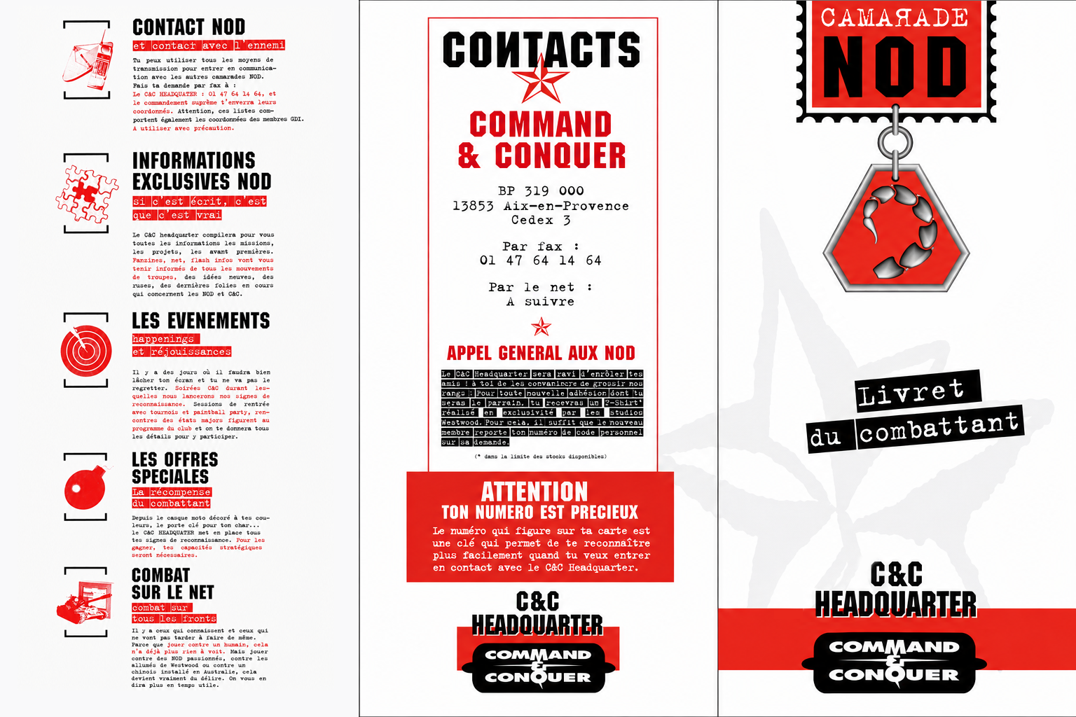 Livret du combattant Nod - recto